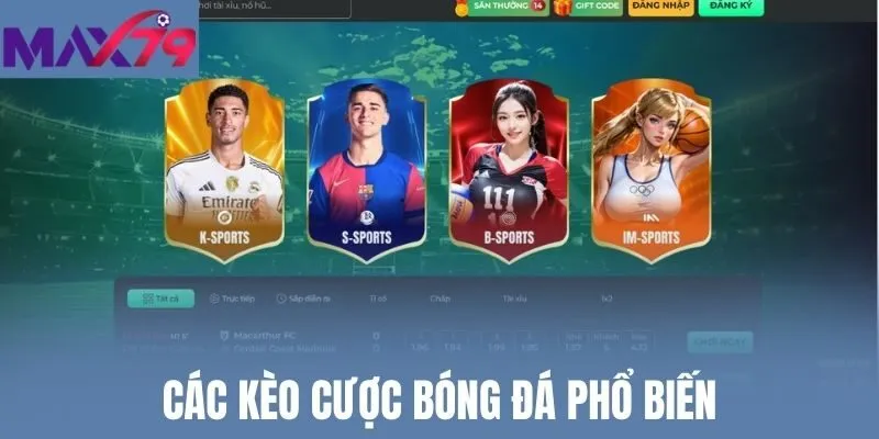 Các kèo cược bóng đá phổ biến